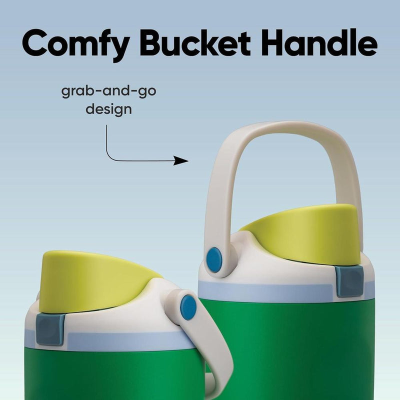 Owala FreeSip Sway Botella térmica de acero inoxidable con boquilla dual, pajilla y asa para viajes, deportes y escuela, sin BPA, verde