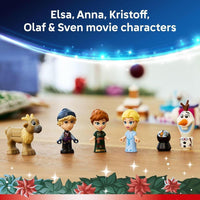 LEGO Frozen Calendario de Adviento 2025, juego de cuenta regresiva para niños, con minidolls y sorpresas para construir