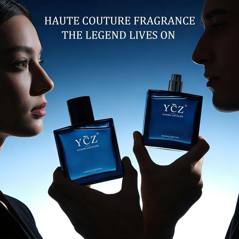 Ycz Charm Unfolds Perfume Marino para Hombres, Colonia Eau De Parfum de Larga Duración, Fragancia Oriental Amaderada