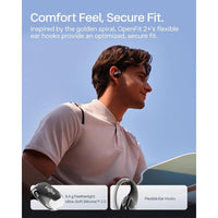 Shokz Auriculares De Oreja Abierta Openfit 2+, 48H Reproducción, IP55 Resistente Al Agua, Negro