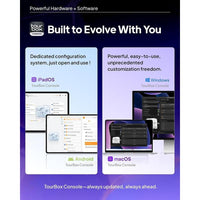 TOUR BOX Elite Plus, consola creativa Bluetooth programable para edición de fotos y videos, compatible con Procreate y Adobe