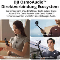 DJI Mic Mini (1 TX + 1 RX), micrófono inalámbrico Lavalier para iPhone, cámara, Android, ultraligero, con cancelación de ruido