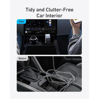 Anker Cargador de coche USB-C, carga rápida de 75W, ultracompacto con cable retráctil para múltiples dispositivos