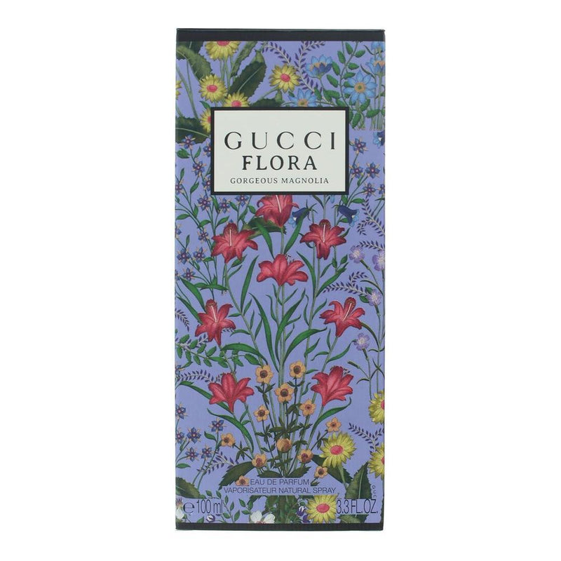 Flora Gorgeous Magnolia de Gucci fragancia fresca y femenina con notas de magnolia y cítricos