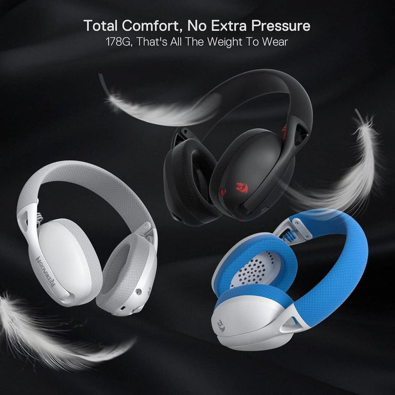 Auriculares inalámbricos Redragon H848 BT para juegos, ligeros, sonido envolvente, micrófono desmontable, multiplataforma