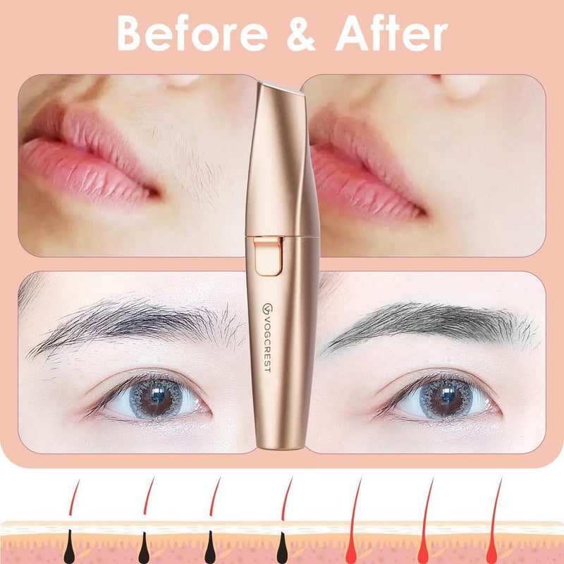 Eyebrow & Facial Trimmer Recortadora de cejas y facial recargable 2 en 1 con luz LED