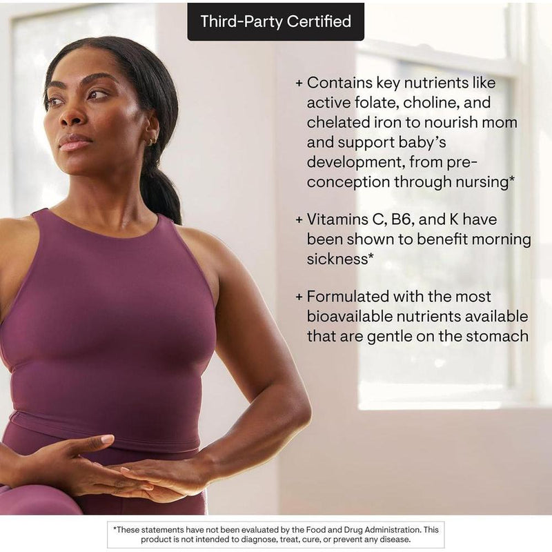 THORNE - Basic Prenatal, multivitamínico con folato para mujeres embarazadas y lactantes, incluye 18 vitaminas y minerales