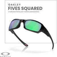 Gafas de sol Oakley Fives Squared para hombres con kit de cuidado y seguridad, ideales para actividades deportivas