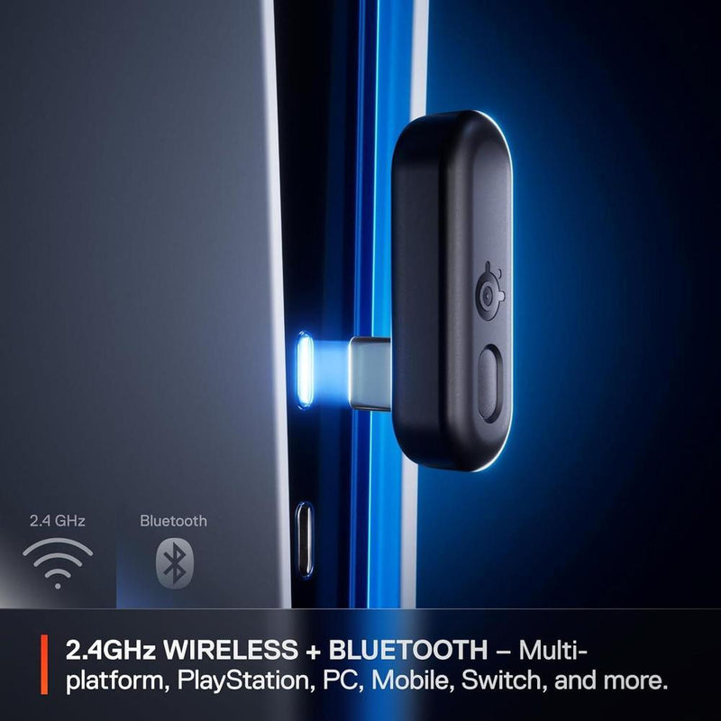 SteelSeries Arctis GameBuds con Switch Wireless 2.4GHz, Bluetooth 5.3, cancelación de ruido, presets de audio, batería 40H - Blanco