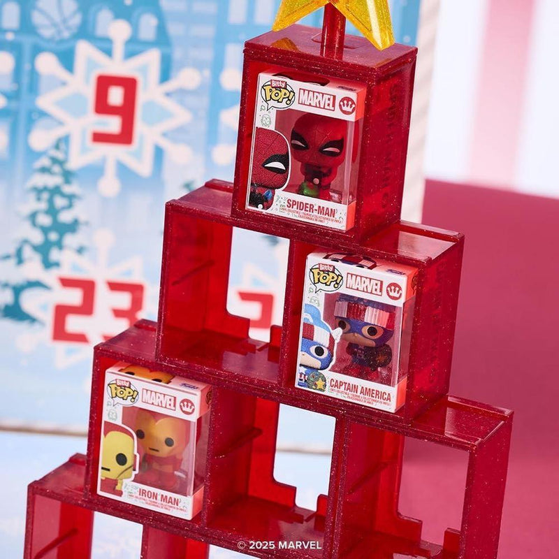 Calendario de cuenta regresiva Pop! Bitty de Marvel - 24 días de sorpresas con mini figuras coleccionables de Funko