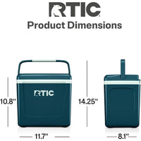 RTIC Hielera personal de viaje de 8 cuartos, compacta, aislada y portátil para bebidas y alimentos