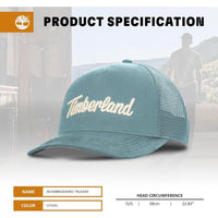 Gorra Timberland para hombre, sarga de algodón ajustable y malla transpirable, ideal para el uso diario y aventuras al aire libre