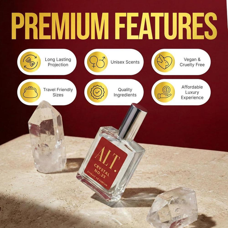 Perfume ALT. FRAGRANCES Crystal No. 23, inspirado en Baccarat Rouge 540, unisex y de larga duración