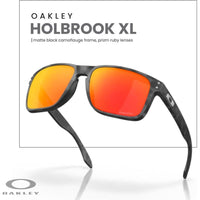 OAKLEY Holbrook XL - Gafas de sol cuadradas para hombre con tecnología Prizm, incluye correa de seguridad y bolsa de microfibra
