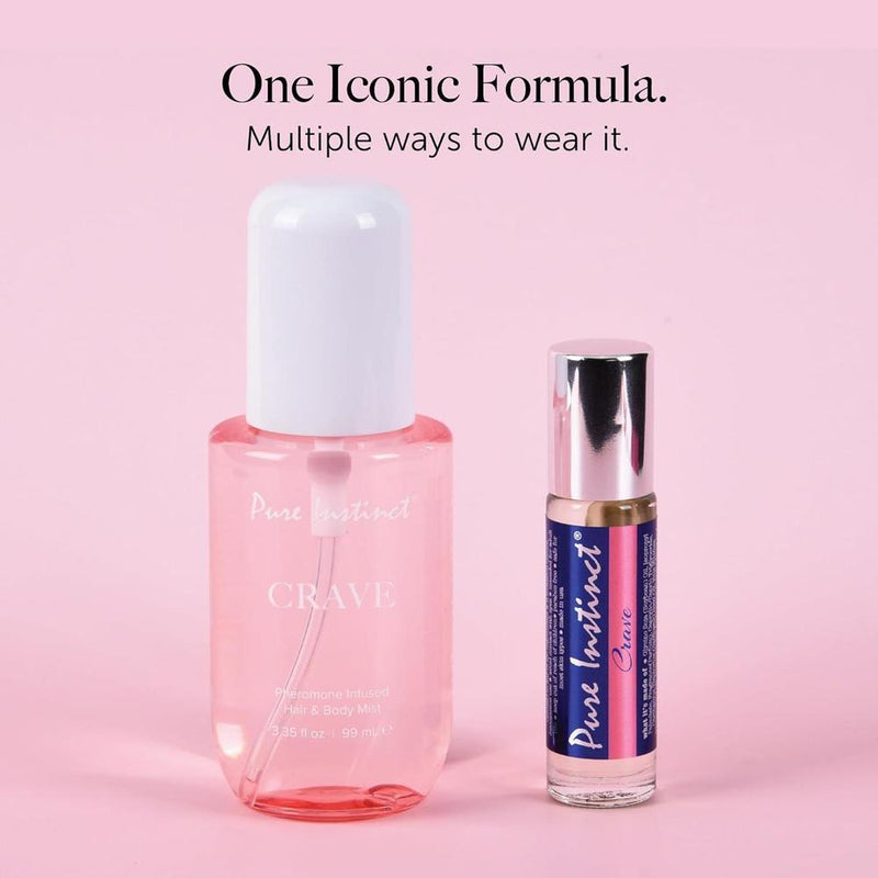 Perfume Pure Instinct CRAVE Roll-On con feromonas, aceite esencial seguro para el cuerpo, ideal para viaje