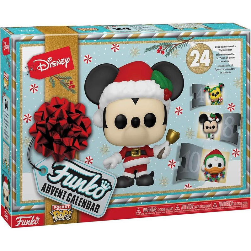 Calendario de Adviento Disney con 24 mini figuras coleccionables de vinilo de Funko Pop! Sorpresas diarias de Mickey y amigos
