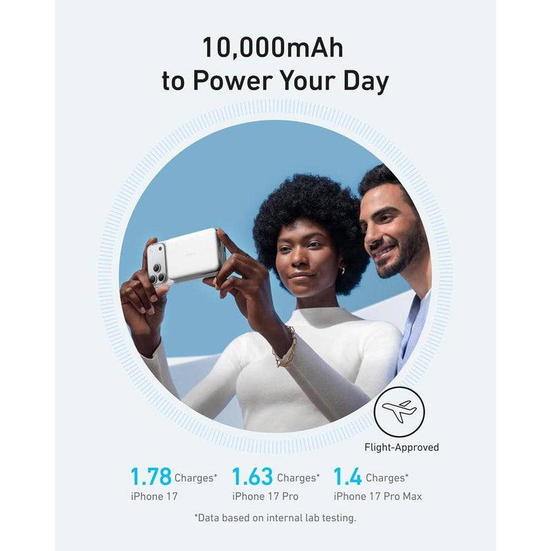 Anker MagGo - Batería externa magnética de 10000 mAh certificado Qi2, cargador portátil MagSafe ultrarrápido compatible iPhone