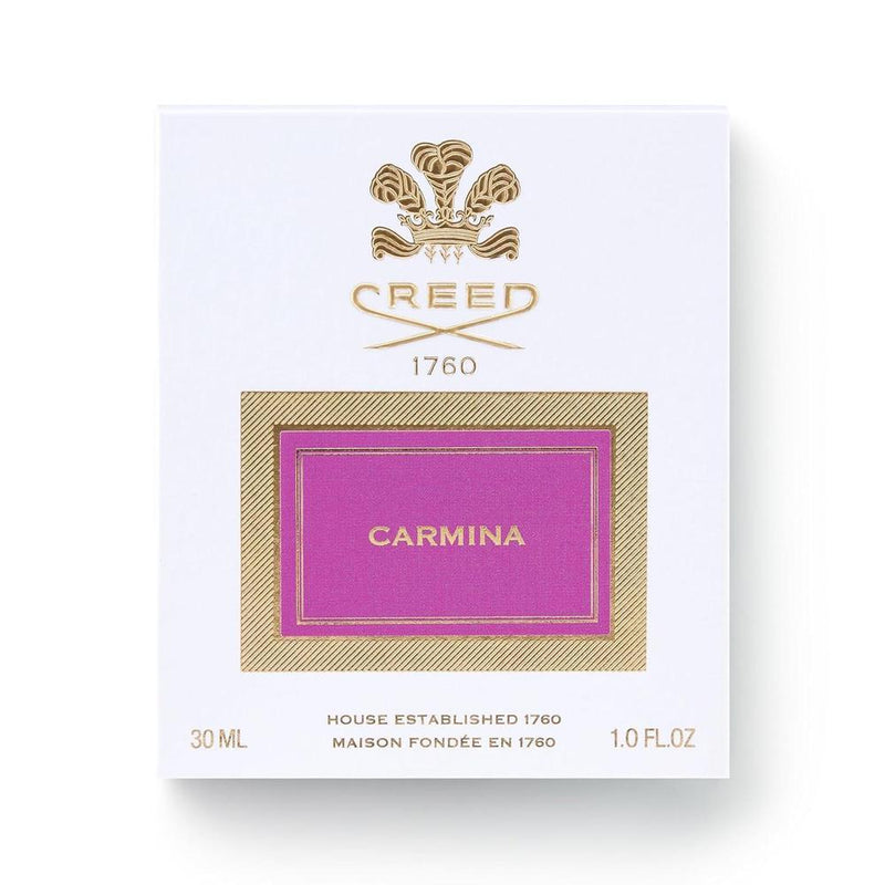 Creed Carmina, un perfume de lujo para mujer que combina fragancias florales y amaderadas, ideal para resaltar elegancia y personalidad
