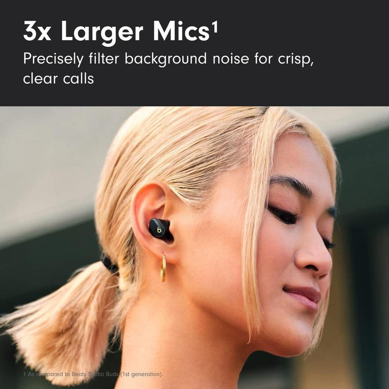 Beats Studio Buds + Color: Black / Gold ( Open Box)