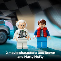 LEGO Speed Champions Time Machine de Regreso al Futuro, juguete de construcción con 2 modos de construcción y minifiguras