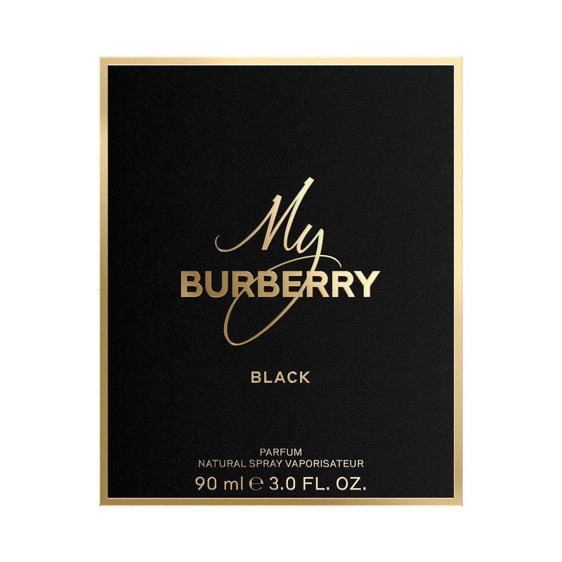 BURBERRY My Black Eau de Parfum, perfume floral de lujo para mujer con notas de jazmín, rosa, ámbar y pachulí duradero