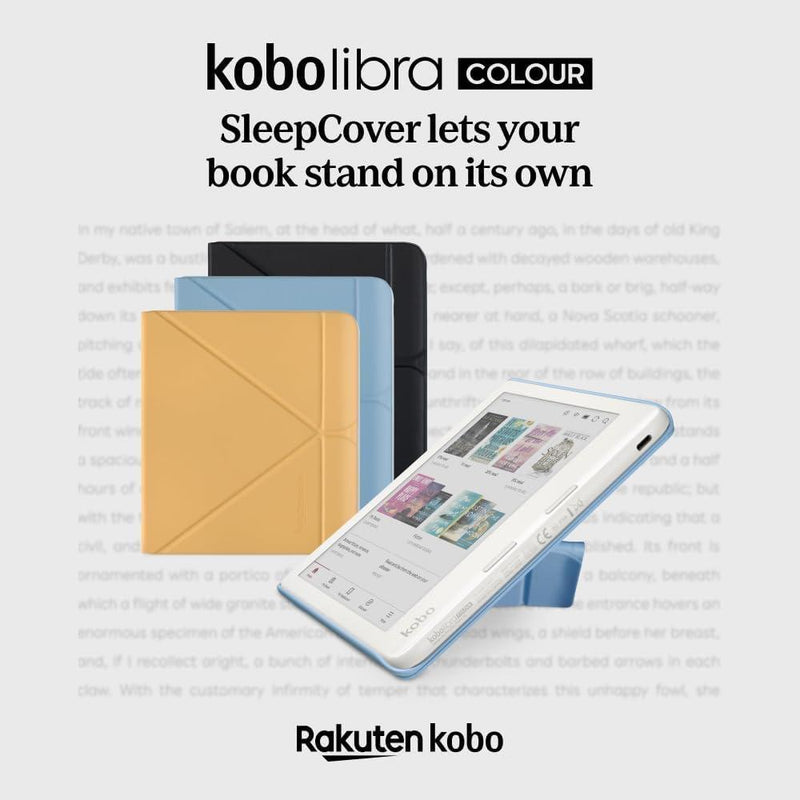 Kobo Libra Colour SleepCover con tecnología sleep/wake, soporte de cuero vegano, compatible con Kobo Libra Colour eReader