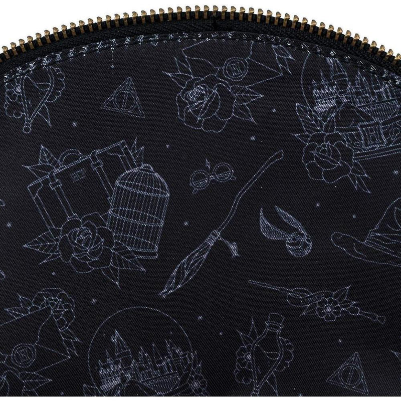 Loungefly Harry Potter Tattoo - Bolso de hombro con doble correa para mujer, diseño moderno y juvenil