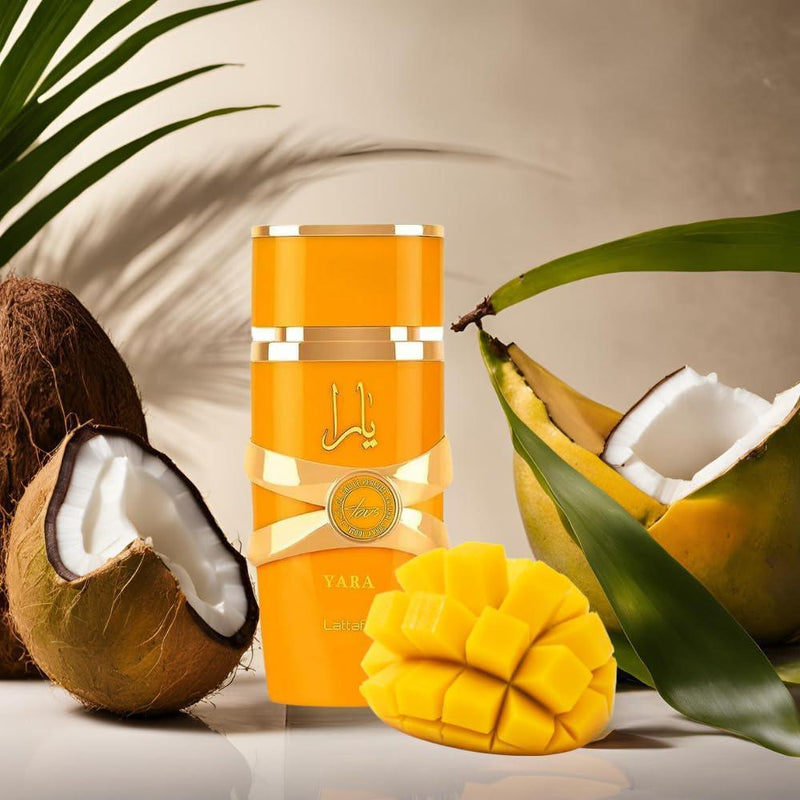 Lattafa Yara Tous - Fragancia de larga duración para mujer, aroma tropical, afrutado, floral y vainilla