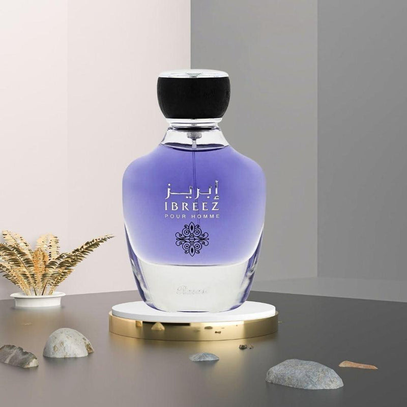 RASASI Ibreez Eau De Parfum Spray Perfume árabe de larga duración para hombres, notas cítricas, lavanda, bergamota