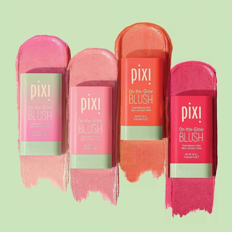 Pixi On-The-Glow Blush - Hidratante Bálsamo Labial Con Ginseng Y Aloe Para Mejillas Y Labios 19g