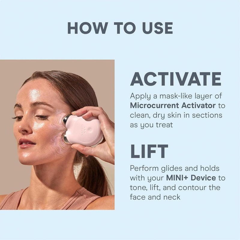 NuFACE MINI+ Kit De Dispositivo Facial De Microcorriente Para Esculpir, Levantar Y Tonificar La Piel, Aprobado Por La FDA