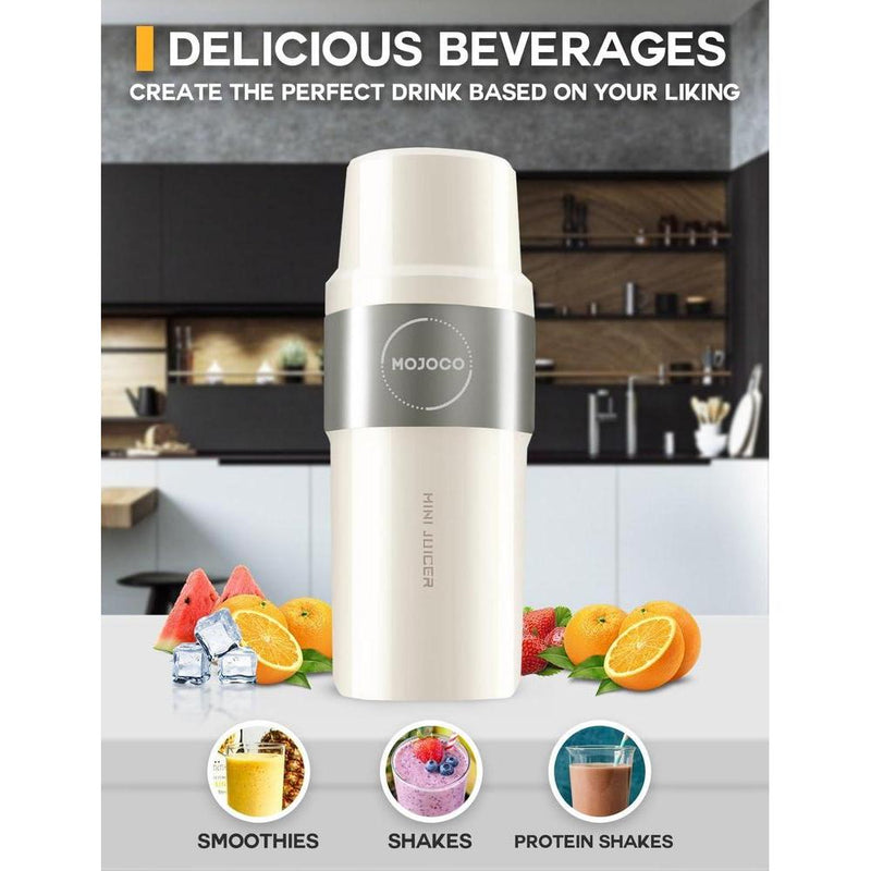 Mojoco Licuadora personal para batidos, recargable y portátil, ideal para frutas, verduras, viajes y más