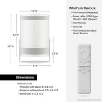 Proyector Samsung Freestyle FHD HDR portátil con sonido 360 y Alexa, ideal para cine en casa, uso interior y exterior
