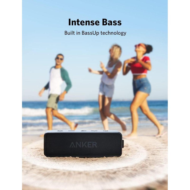 Anker Soundcore 2 Altavoz Bluetooth con sonido estéreo 12W, Bluetooth 5, Bassup, IPX7 impermeable y 24 horas de reproducción