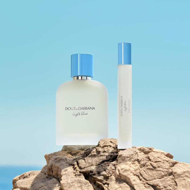 Dolce & Gabbana Light Blue Pour Homme Eau De Toilette Spray para hombres, ideal para viaje