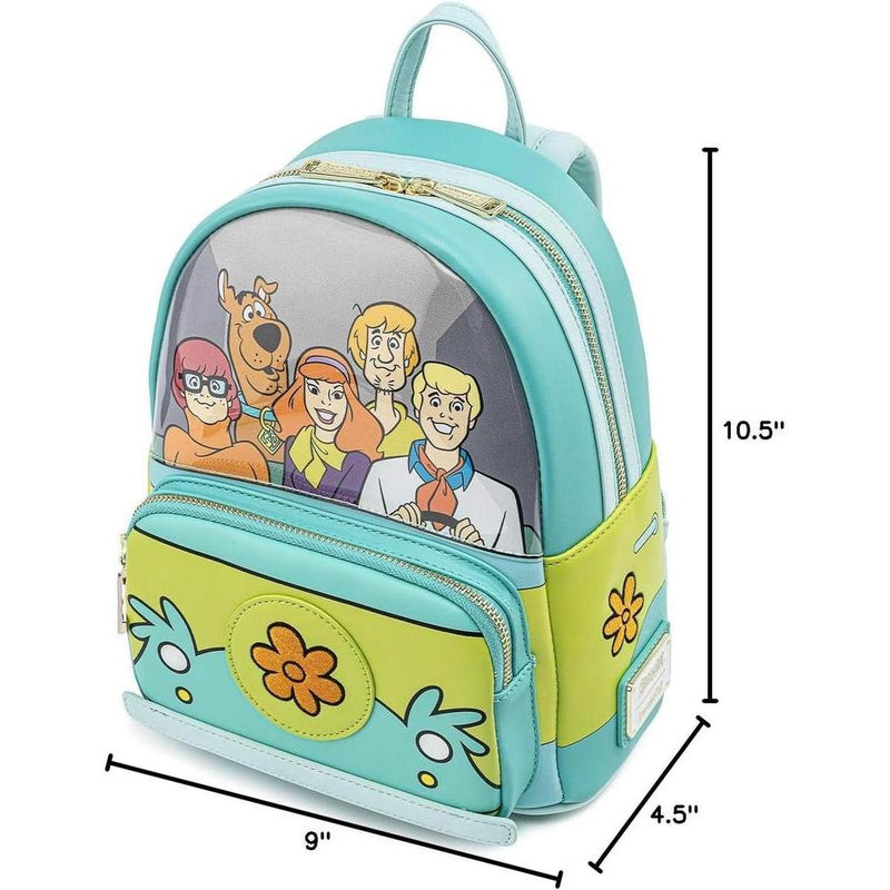 Loungefly Scooby Doo Mystery Machine - Bolso de hombro con doble correa para mujer, diseño clásico multicolor