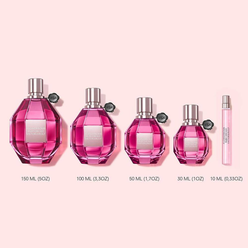 Viktor&Rolf Flowerbomb Ruby Orchid Eau de Parfum, perfume femenino floral y afrutado con vainilla y melocotón