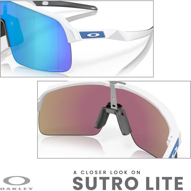 Lentes de sol Oakley Sutro Lite rectangulares para hombre y mujer con kit de accesorios y correa, protección UV y tecnología Prizm