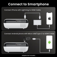 Proyector Mini Bluetooth 1080P Full HD portátil para exterio