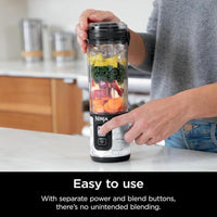 Ninja Blast Batidora portátil e inalámbrica para batidos, sin BPA, tapa a prueba de fugas, USB-C recargable, piezas aptas para lavavajillas