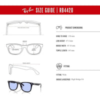 Ray-Ban RB4420 Lentes de sol cuadrados unisex con protección UV y kit de cuidado incluido