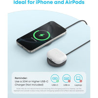 Anker Zolo Cargador inalámbrico magnético con certificación Qi2 de 15W, compatible con MagSafe para iPhone y AirPods