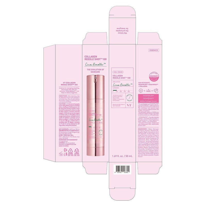 Vt Cosmetics Suero Reedle Shot 100 Con Colágeno 500Da+Microagujas 50ml
