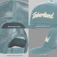 Gorra Timberland para hombre, sarga de algodón ajustable y malla transpirable, ideal para el uso diario y aventuras al aire libre