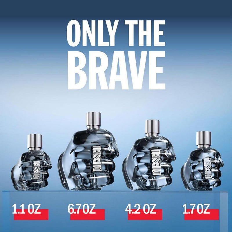 DIESEL Only The Brave Eau de Toilette y Set de Fragancia para Hombre, Aromática con Limón, Romero y Madera Ambarina