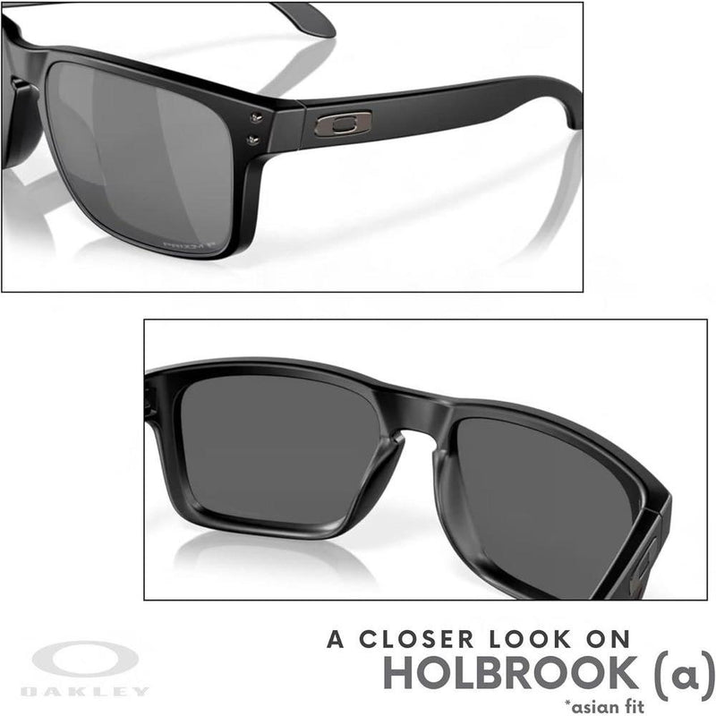 Oakley Holbrook Asian Fit - Gafas de sol hombre con kit de cuidado y correa de seguridad incluidas para mayor protección
