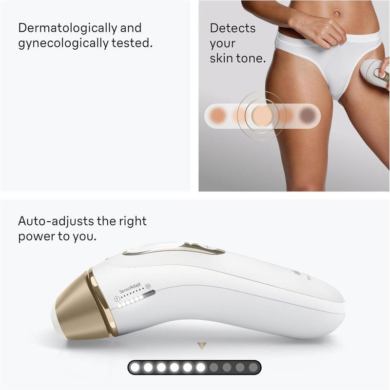 Braun IPL Silk Expert Pro5, dispositivo de depilación láser permanente para mujeres y hombres, con accesorios, maquinilla Venus y estuche