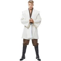 Disfraz de túnica para hombre, disfraz de adulto, bata de Halloween, uniforme con capucha. Incluye túnica, tabardo, cinturón, pantalón y capa.