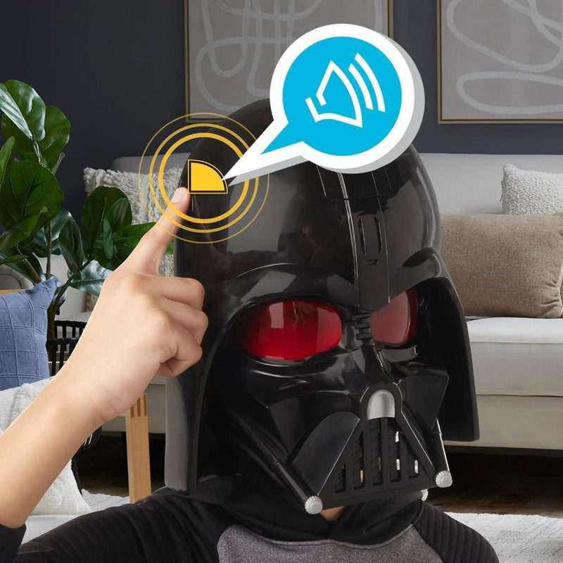 STAR WARS Darth Vader - Máscara electrónica con frases y efectos de sonido, disfraz para niños de 5 años, juguetes