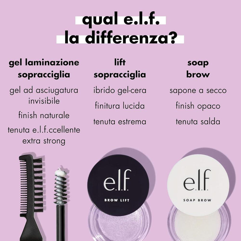 e.l.f. Gel Laminador de Cejas, Fijación Fuerte, Secado Transparente y Resistente al Agua, Crea Cejas Laminadas, Peina y Esculpe Cejas, Vegano y Cruelty-Free